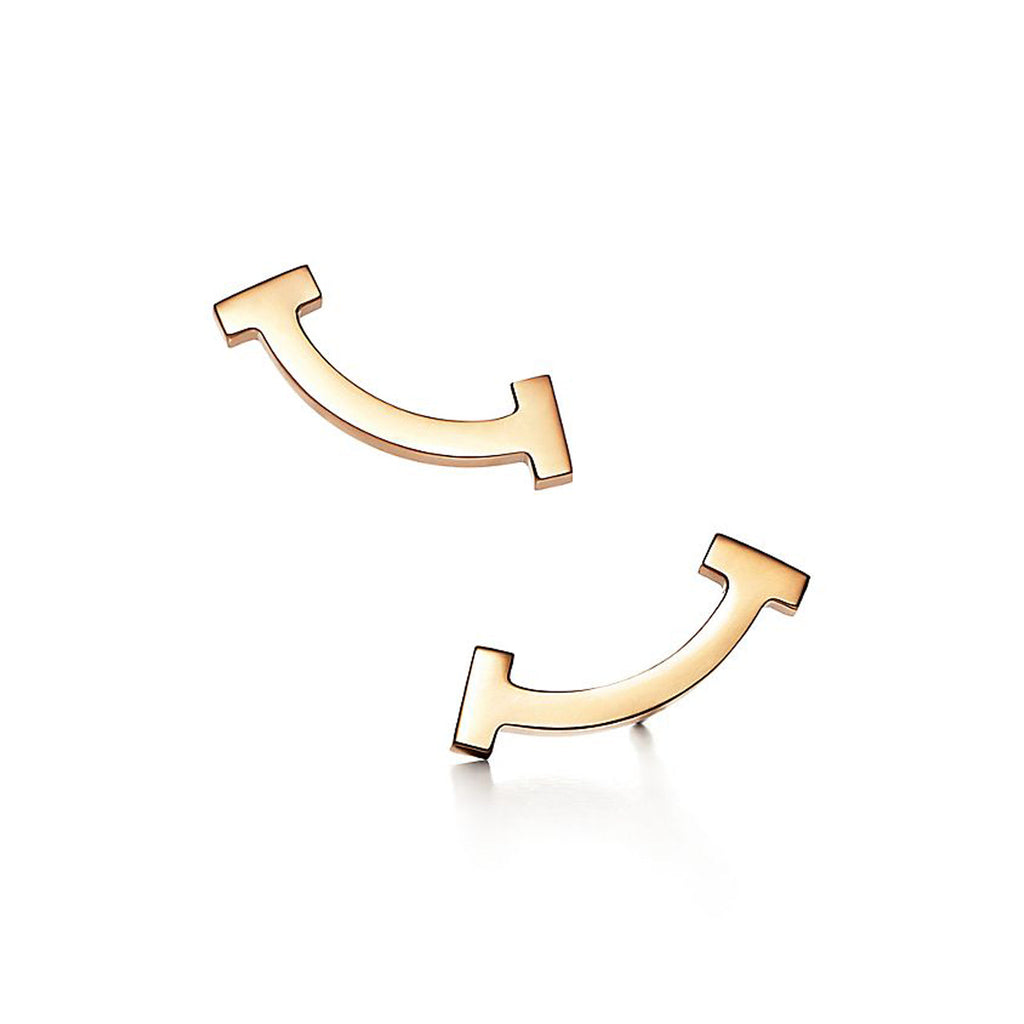 18K Tiffany Smile Yellow Gold Earrings