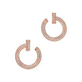 18K Tiffany T1 Open Hoop Rose Gold Earrings
