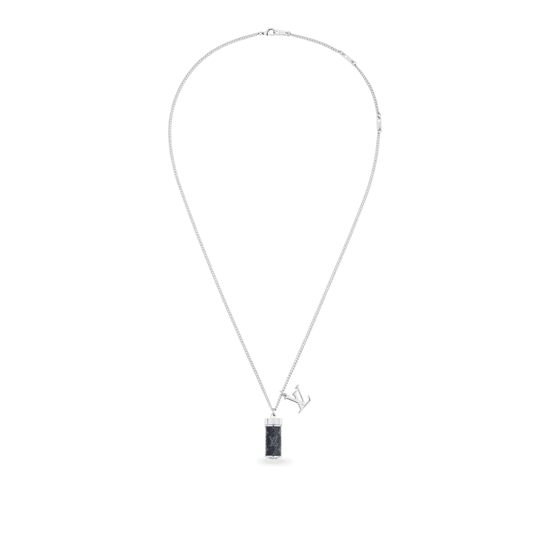 18K Louis Vuitton Monogram Eclipse Charms Necklace