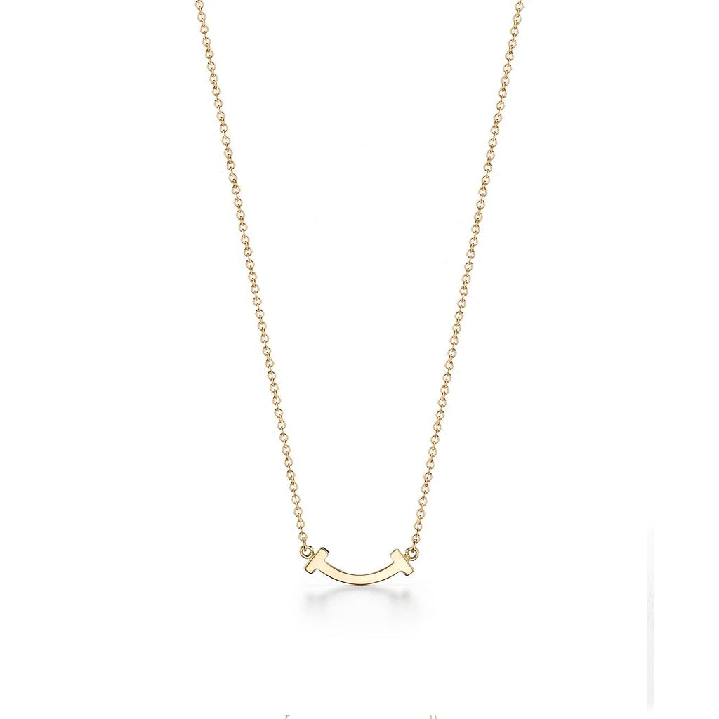 18K Tiffany Small Diamond Pendant Necklace