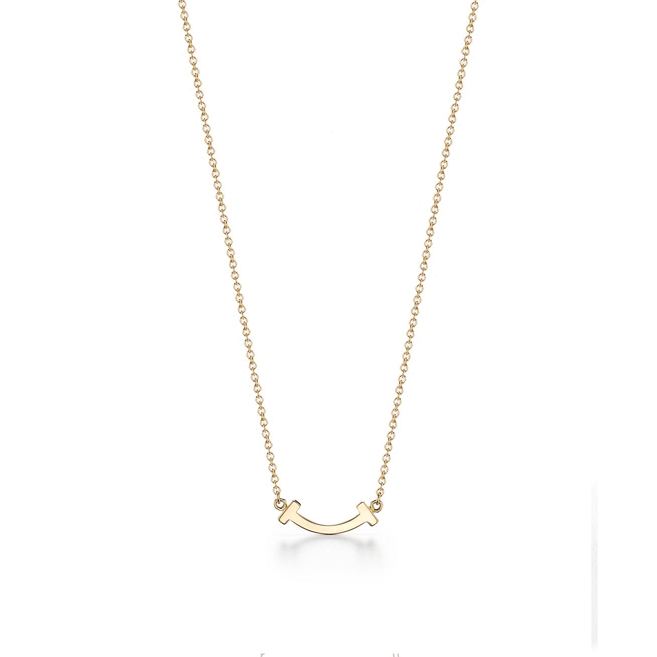 18K Tiffany Small Diamond Pendant Necklace