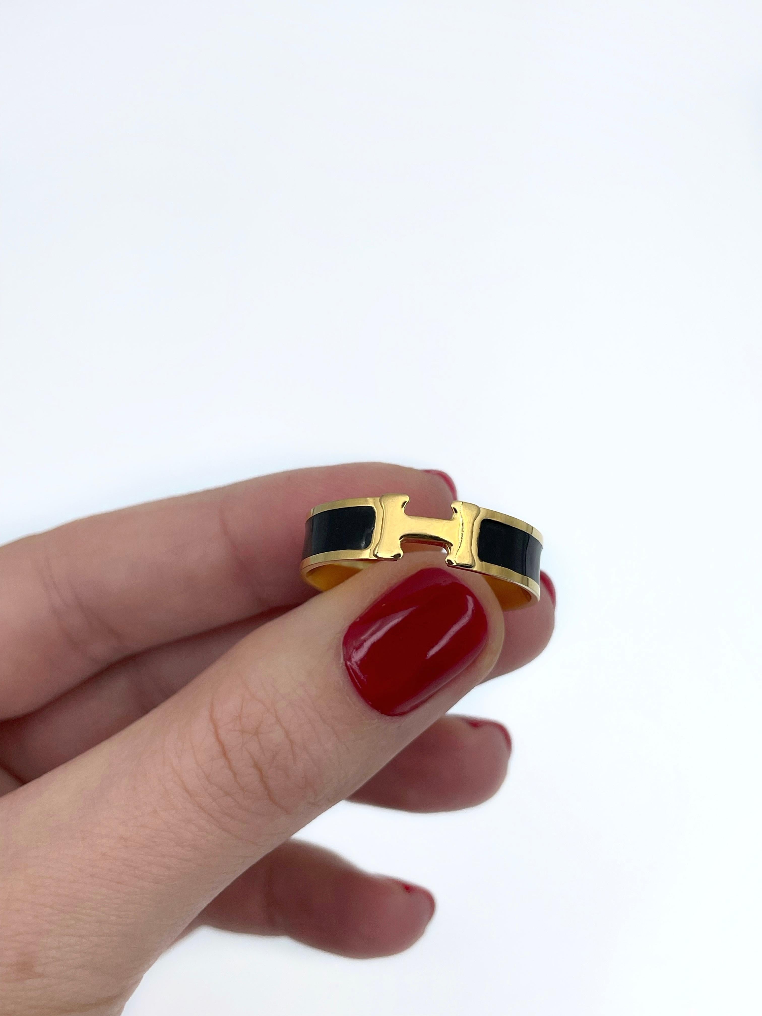 18K Vintage Clic Hermes Ring