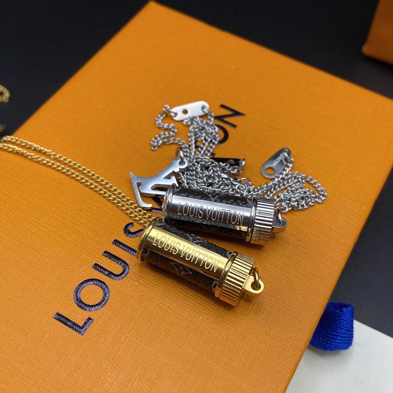 18K Louis Vuitton Monogram Eclipse Charms Necklace