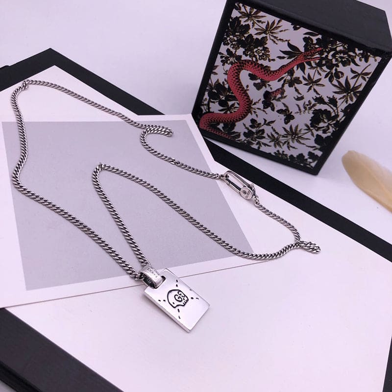 Double Gucci Ghost Pendant Necklaces