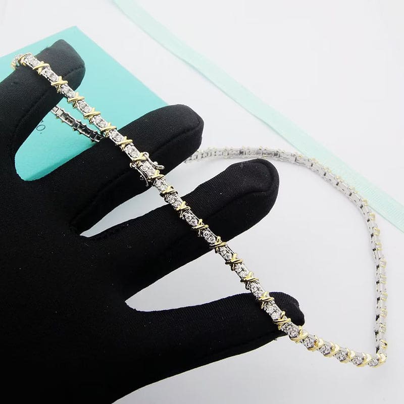 18K Tiffany Schlumberger Eighteen Stone Choker Necklace