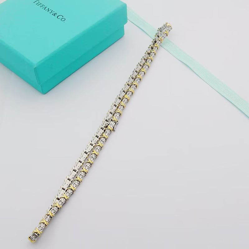 18K Tiffany Schlumberger Eighteen Stone Choker Necklace