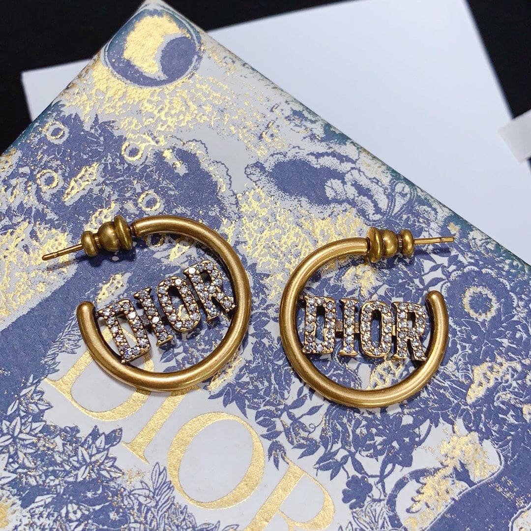 18K Dior 30 Montaigne Hoop Earrings