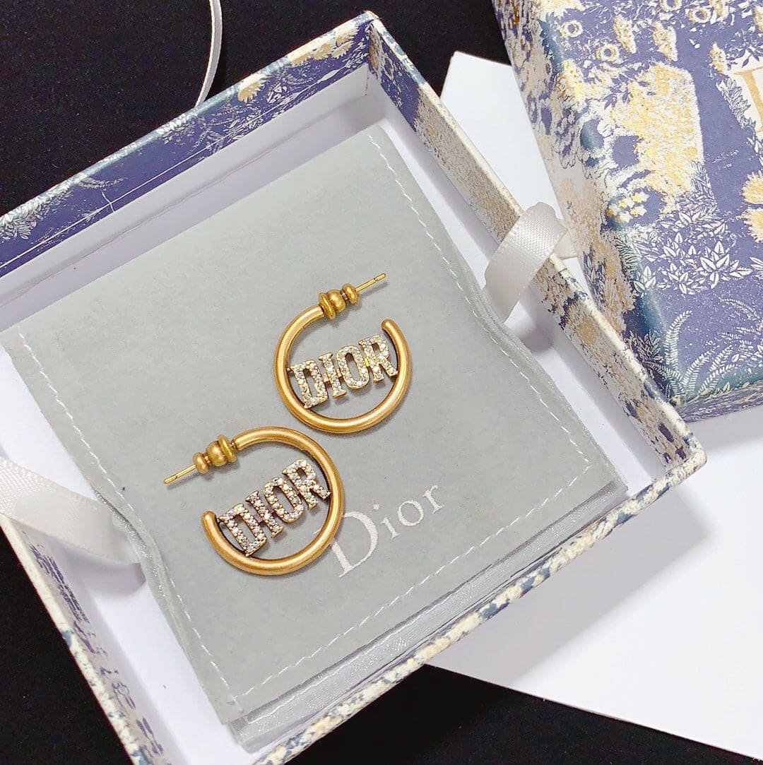 18K Dior 30 Montaigne Hoop Earrings