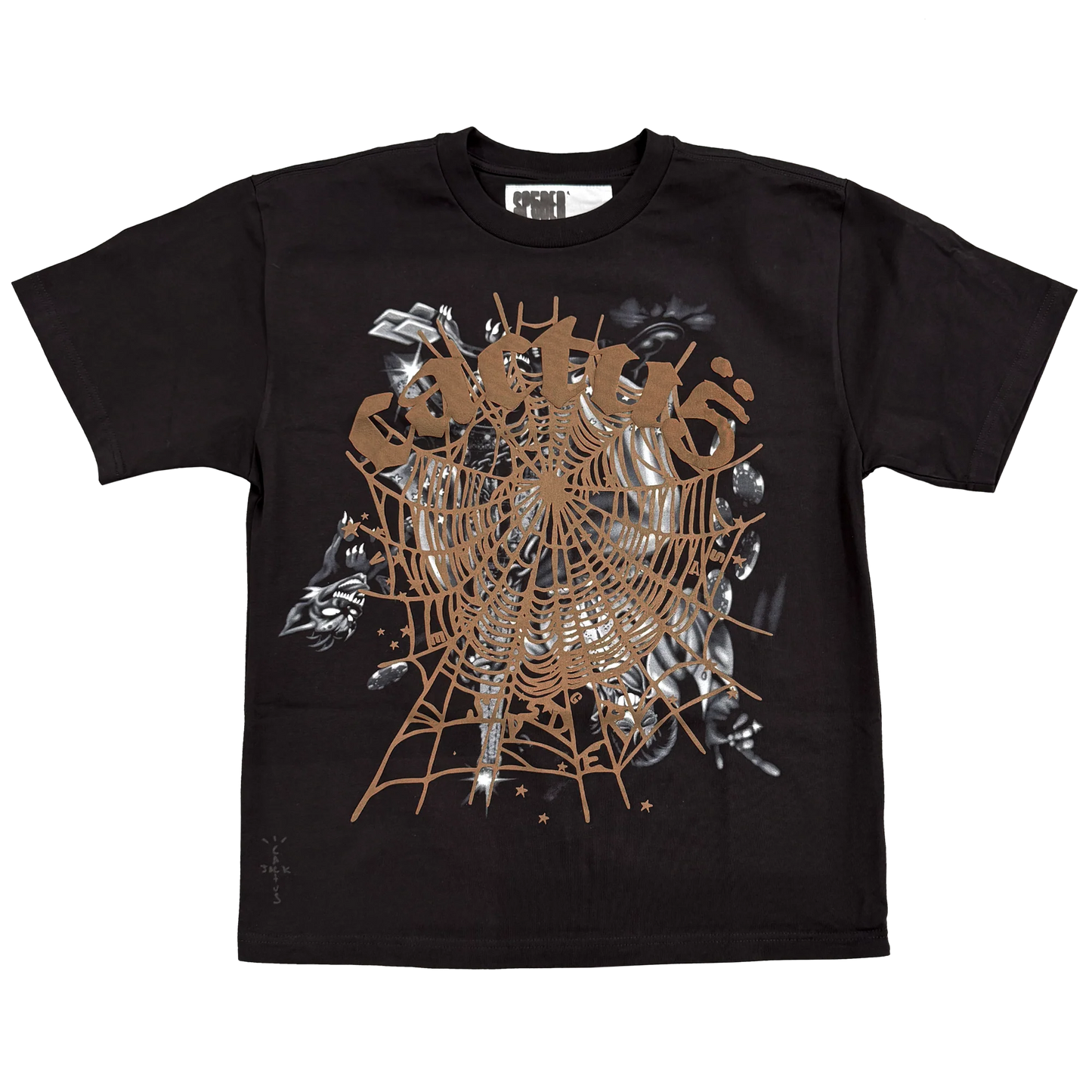 Cactus Jack x Sp5der Airbrush Black Tee