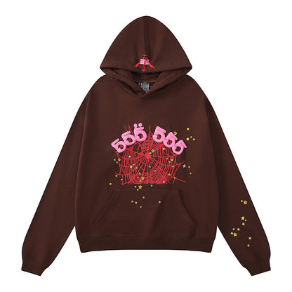 Sp5der Hoodie Spider Web Letters Puff Print