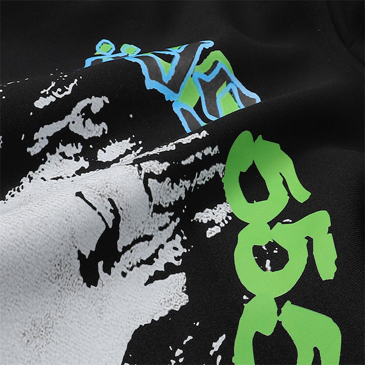 Sp5der Hoodie Portrait Printing Casual Fleece-lined