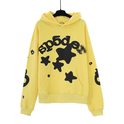 Sp5der Hoodie Star Letters Puff Print