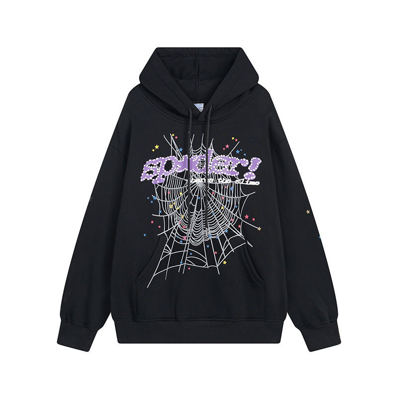 Sp5der Outfit:Hoodie/Sweatpants (Separate Purchase Options) Spider Web Stereo Printing plus Velvet