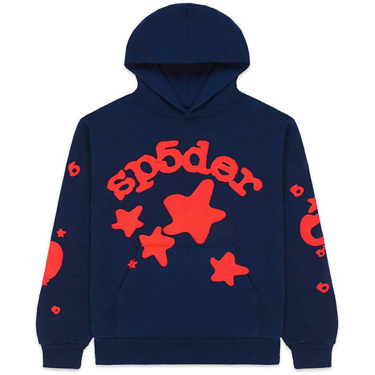 Sp5der Beluga Navy Hoodie