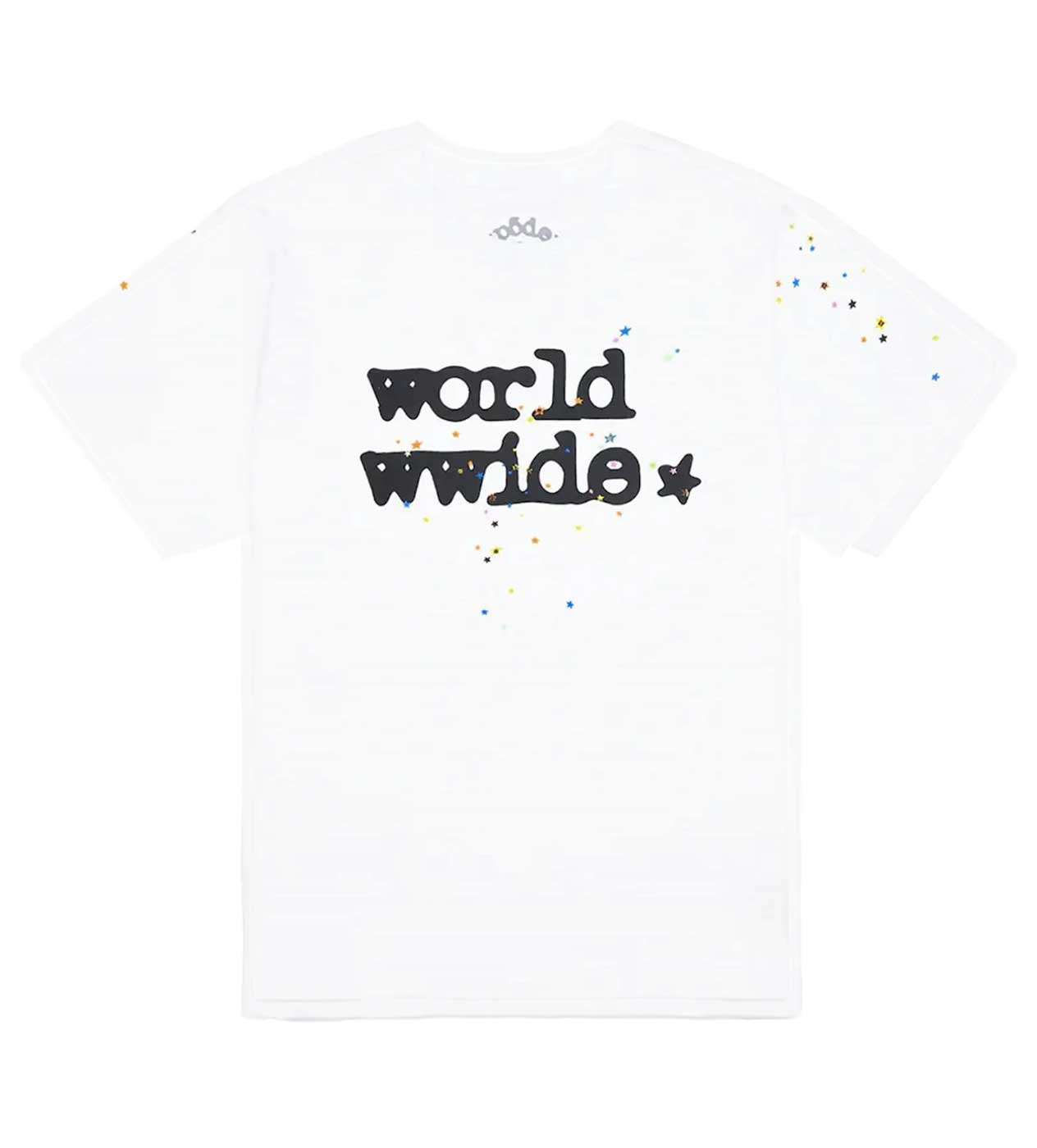 Sp5der Women's Worldwide Baby Tee White