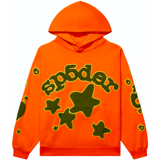 Sp5der Beluga Orange Hoodie