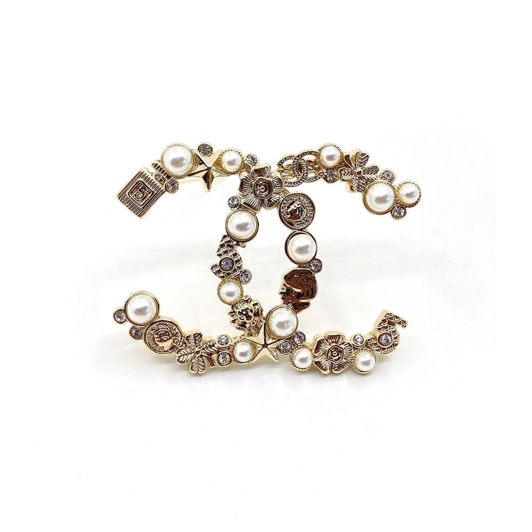 18K  Chanel Pearls Brooch