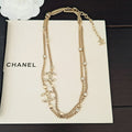 18K  Chanel Crystal Long Necklace