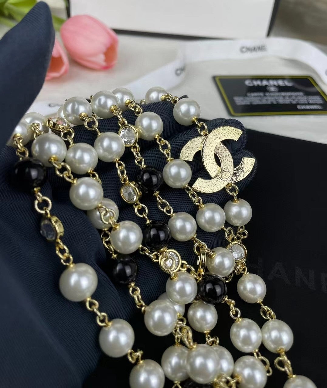 18K  Chanel 23S Long Pearls Necklace