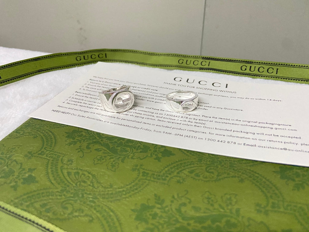 Double Gucci Interlocking Gucci Wide Ring