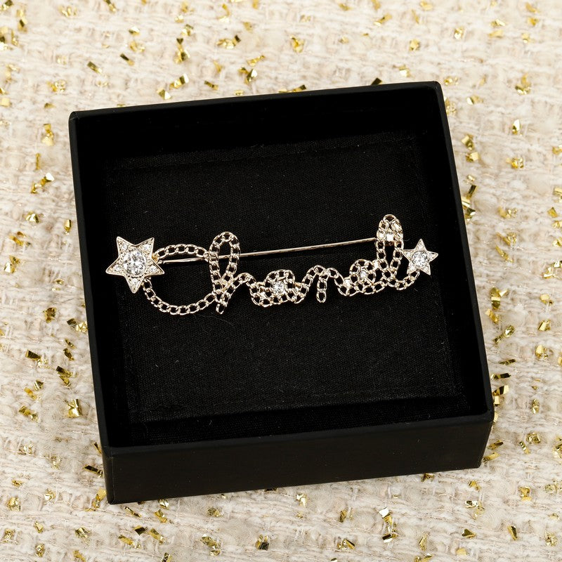 18K  Chanel Leather Gold Brooch