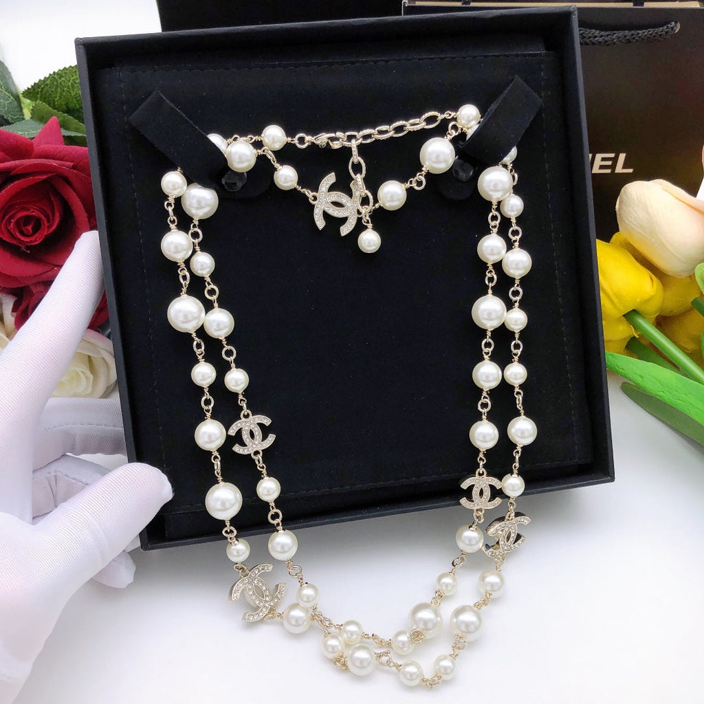 18K  Chanel Long Pearls Necklace
