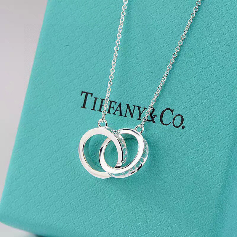18K Tiffany 1837 Interlocking Circles Pendant Necklace
