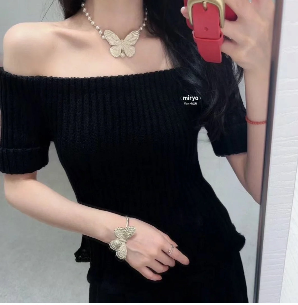 18K Dior Butterfly Choker Necklace