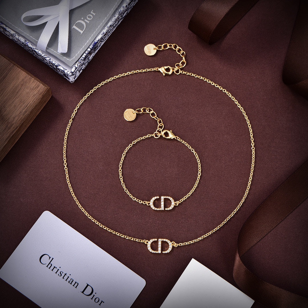 18K Petit Dior Diamonds Necklace