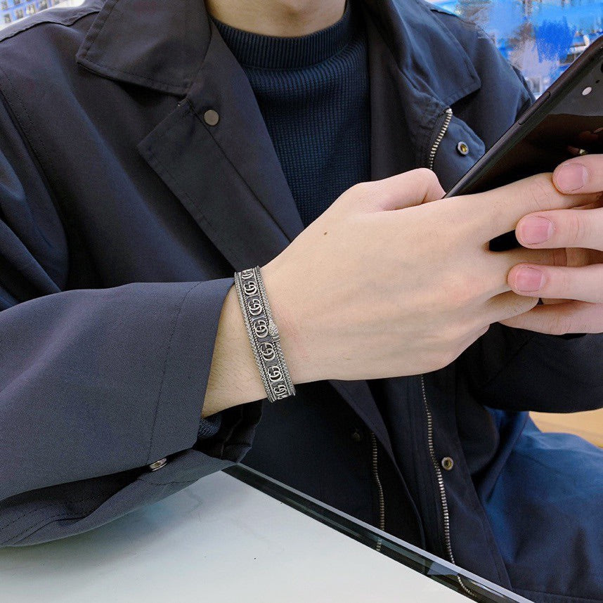 Double Gucci Snake Wide Bracelet