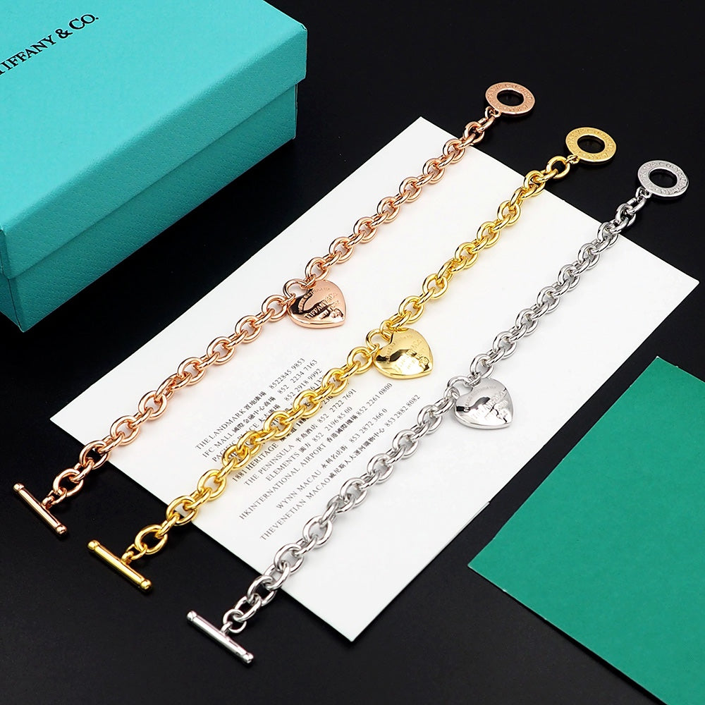 18K Tiffany Tag Chain Bracelet