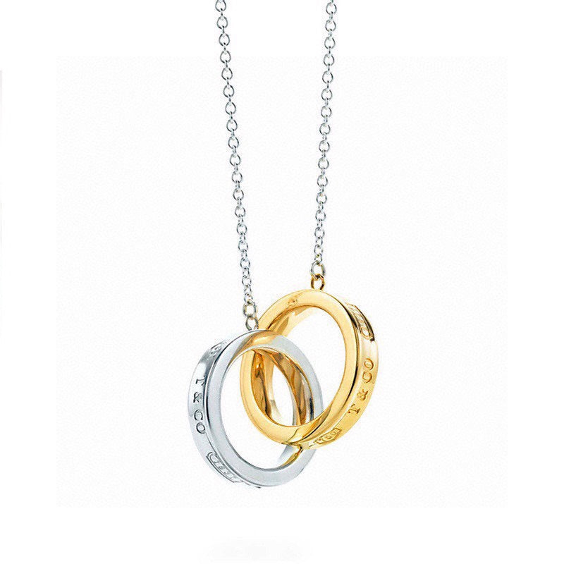 18K Tiffany 1837 Interlocking Circles Pendant Necklace