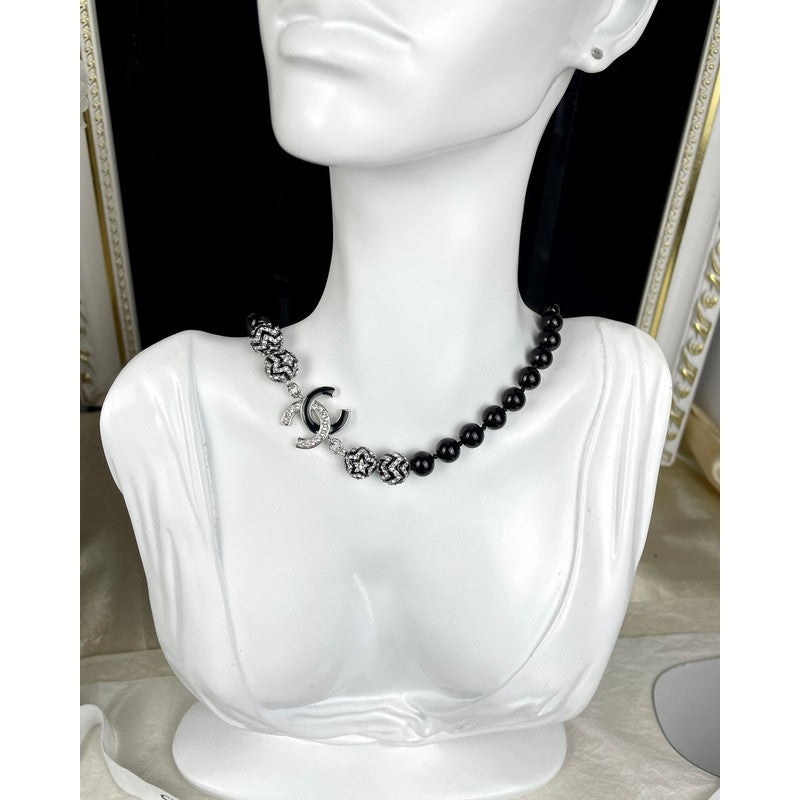 18K  Chanel 24C Black Diamond Necklace