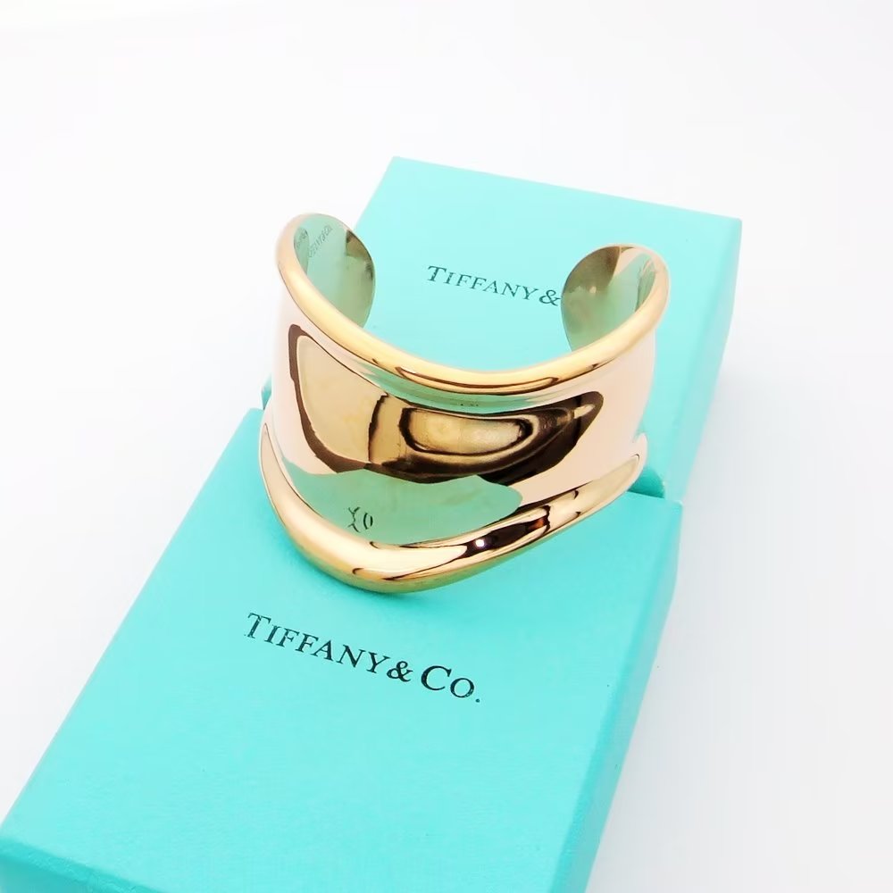 18K Tiffany Elsa Peretti Small Bone Cuff Bracelet