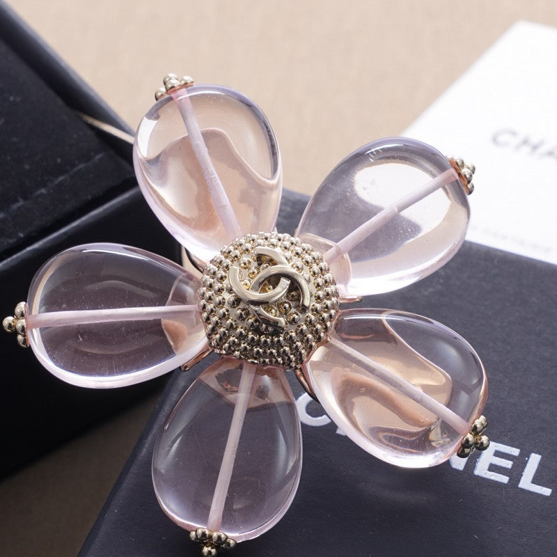 18K  Chanel Pink & Purple Brooch